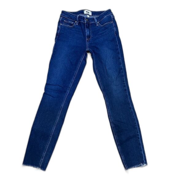 Paige Anthropologie Verdugo Ankle Skinny Raw Hem Jeans Size 27 - Picture 2 of 14